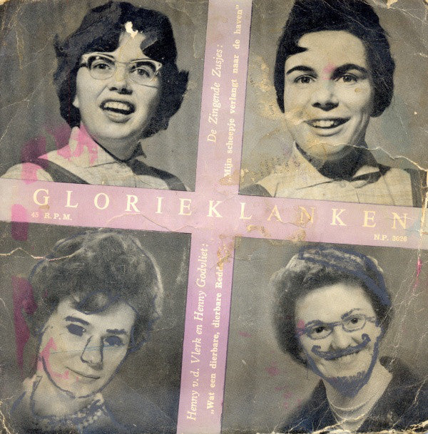 Zingende Zusjes, Henny van der Vlerk en Henny Godvliet - Glorieklanken 25749 Vinyl Singles Goede Staat