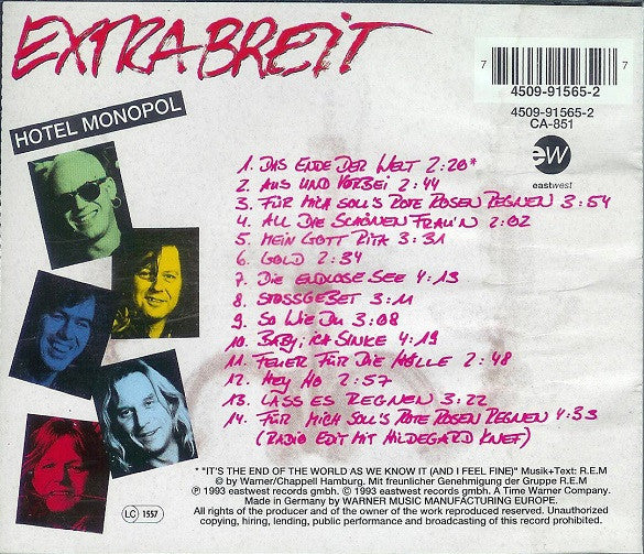 Extrabreit - Hotel Monopol (CD) Compact Disc Goede Staat