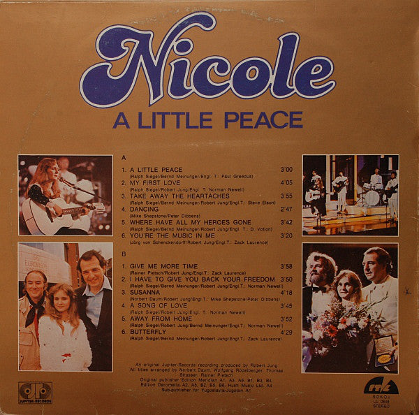 Nicole - A Little Peace (LP) 41517 Vinyl LP Goede Staat