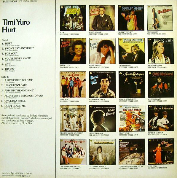 Timi Yuro - Hurt (LP) 49027 Vinyl LP Goede Staat