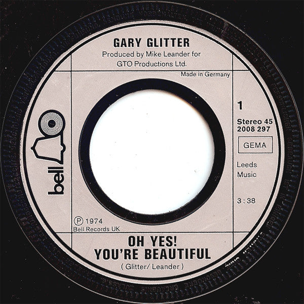 Gary Glitter - Oh Yes! You're Beautiful 14092 Vinyl Singles Goede Staat