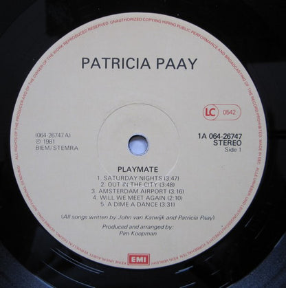 Patricia Paay - Playmate (LP) 40966 Vinyl LP Goede Staat