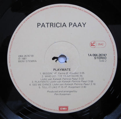 Patricia Paay - Playmate (LP) 40966 Vinyl LP Goede Staat