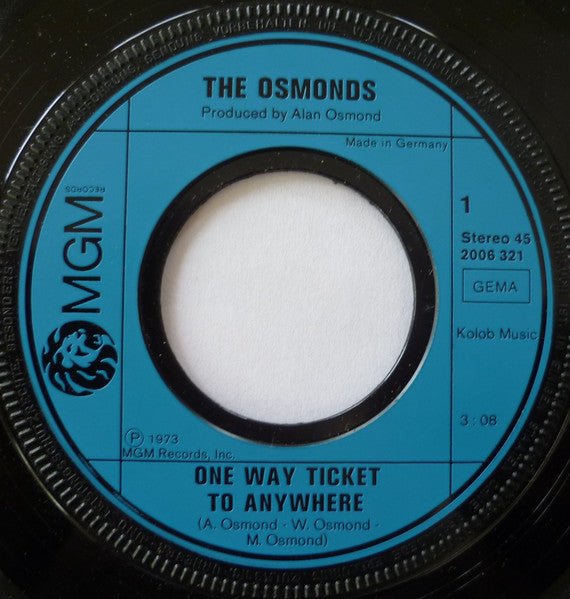 Osmonds - One Way Ticket To Anywhere 28459 Vinyl Singles Goede Staat