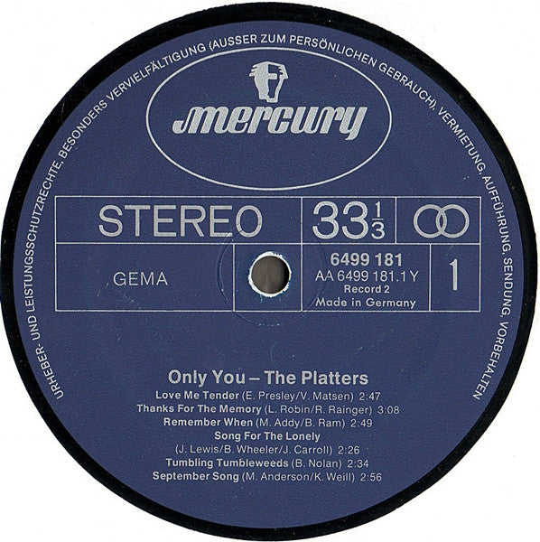 Platters - Only You (LP) 48901 Vinyl LP Goede Staat