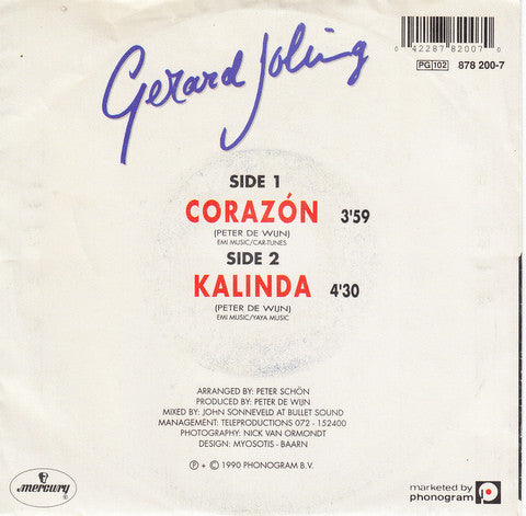 Gerard Joling - Carazon 12560 20567 Vinyl Singles Goede Staat