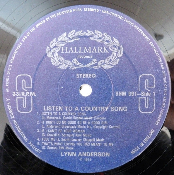 Lynn Anderson - Listen To A Country Song (LP) 42808 Vinyl LP Goede Staat