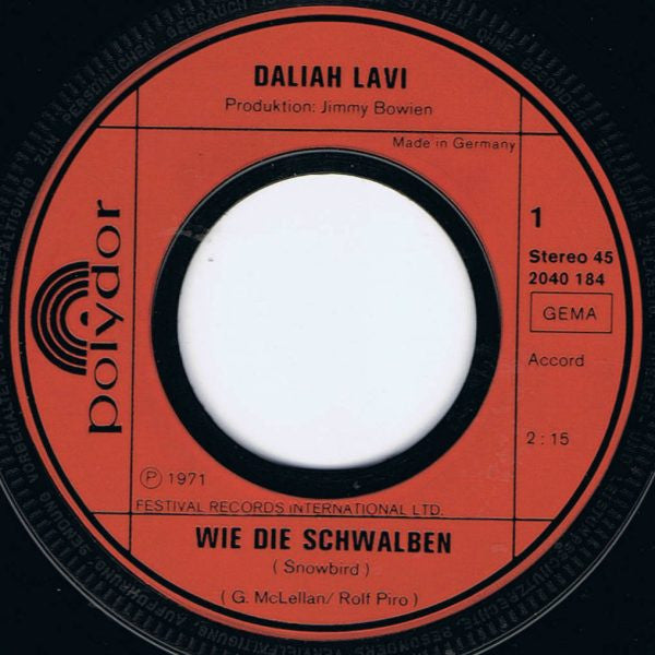 Daliah Lavi - Wie Die Schwalben 18037 Vinyl Singles Goede Staat