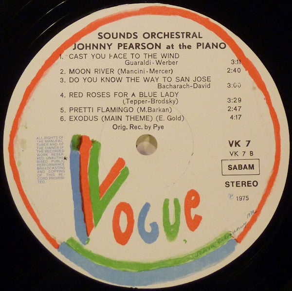 Sounds Orchestral Featuring Johnny Pearson - At The Piano (LP) 46188 Vinyl LP Goede Staat