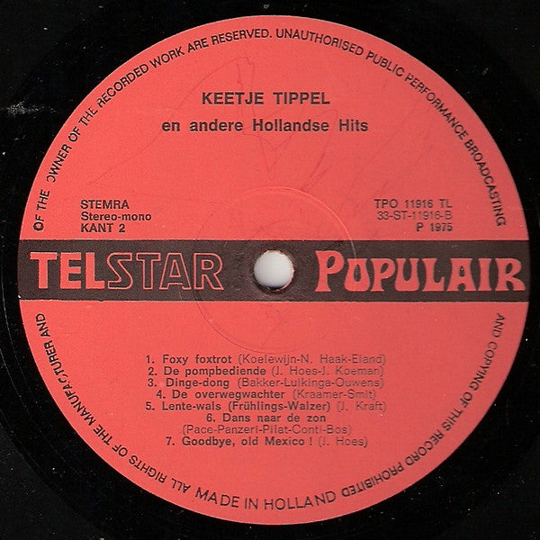 Various - Keetje Tippel En Andere Hollandse Hits (LP) 46409 Vinyl LP Goede Staat