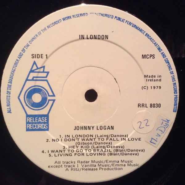 Johnny Logan - In London (LP) 49036 Vinyl LP Goede Staat