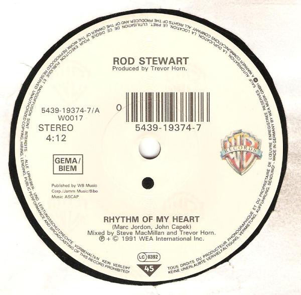 Rod Stewart - Rhythm Of My Heart 25759 Vinyl Singles Goede Staat