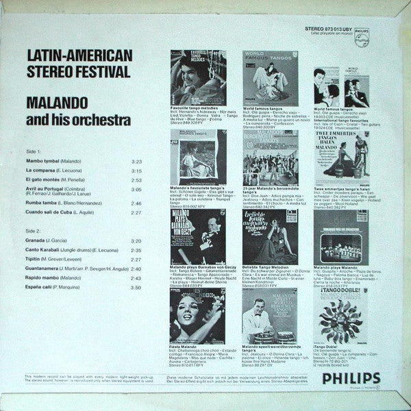 Malando & His Orchestra - Latin-American Stereo Festival (LP) 41084 Vinyl LP Goede Staat