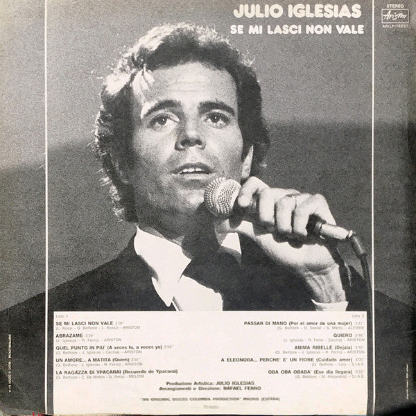 Julio Iglesias - Se Mi Lasci Non Vale (LP) 49682 Vinyl LP Goede Staat