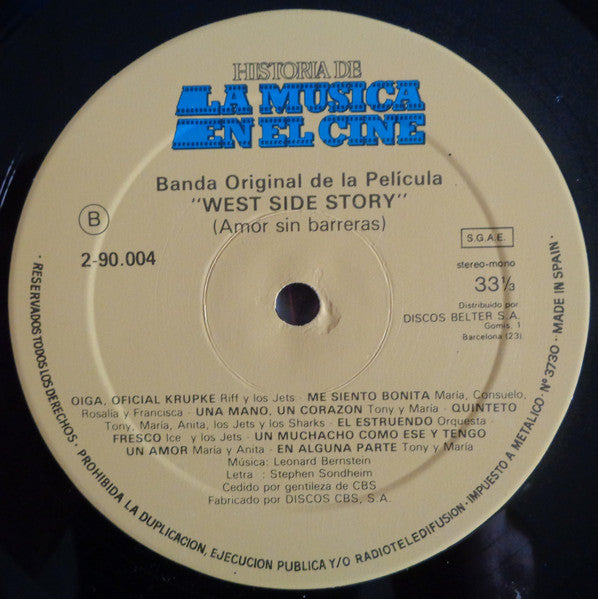 Various - West Side Story (The Original Sound Track Recording) (LP) 49541 Vinyl LP Goede Staat