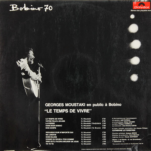 Georges Moustaki - Bobino 70 (LP) 41667 Vinyl LP Goede Staat