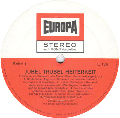 Jan Maaten-Chor - Jubel Trubel Heiterkeit (LP) 42175 Vinyl LP Goede Staat