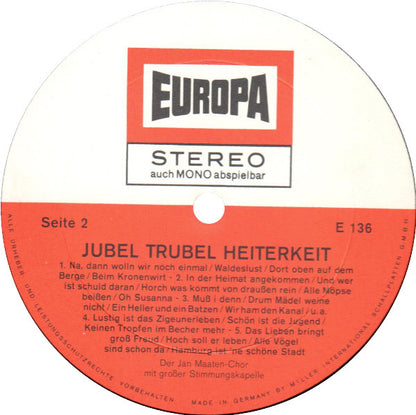 Jan Maaten-Chor - Jubel Trubel Heiterkeit (LP) 42175 Vinyl LP Goede Staat