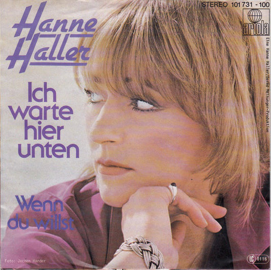 Hanne Haller - Ich Warte Hier Unten 21686 Vinyl Singles Goede Staat