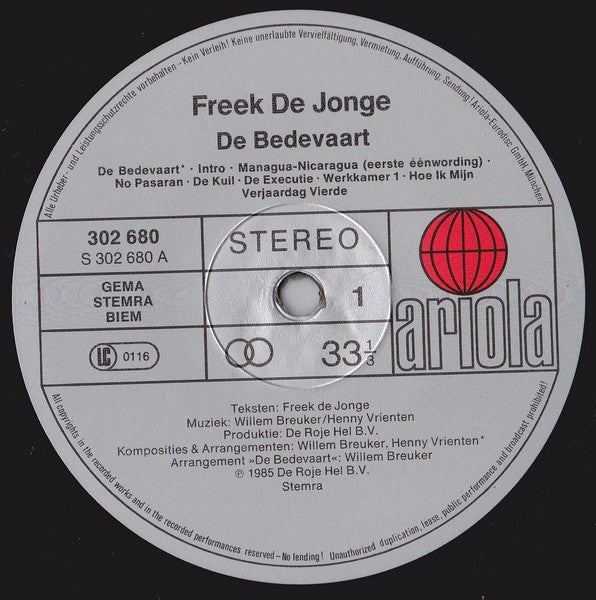 Freek de Jonge - De Bedevaart (LP) 46501 Vinyl LP Goede Staat