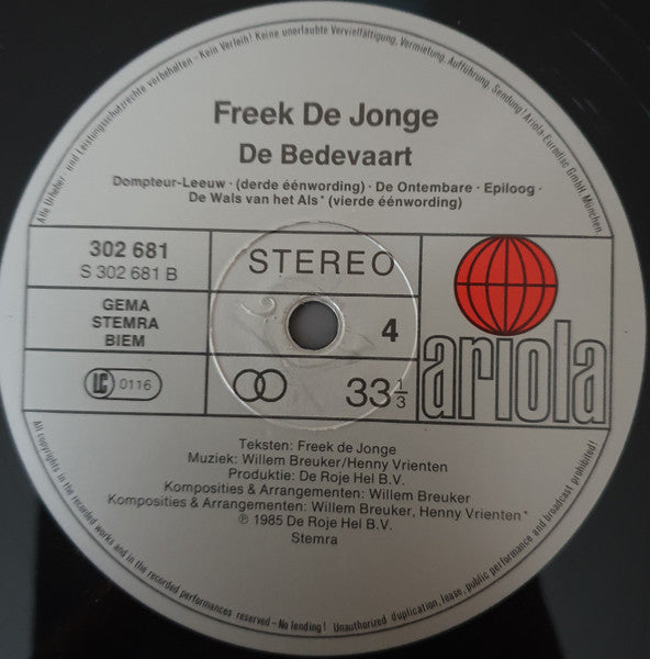 Freek de Jonge - De Bedevaart (LP) 46501 Vinyl LP Goede Staat