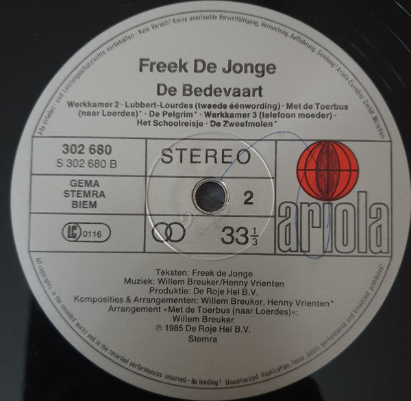 Freek de Jonge - De Bedevaart (LP) 46501 Vinyl LP Goede Staat