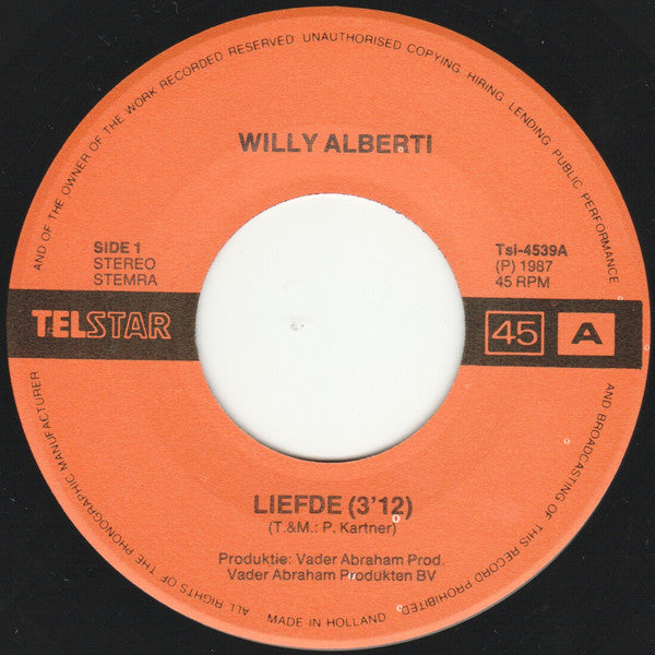 Willy Alberti - Liefde Vinyl Singles Goede Staat