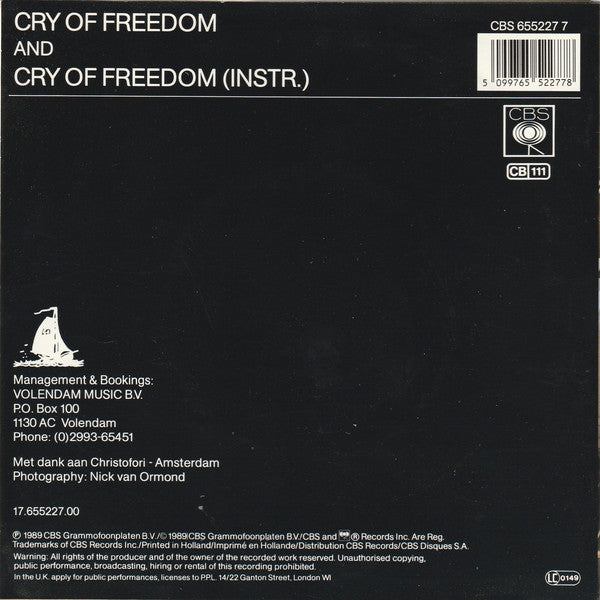 Piet Veerman - Cry Of Freedom 31589 Vinyl Singles Goede Staat