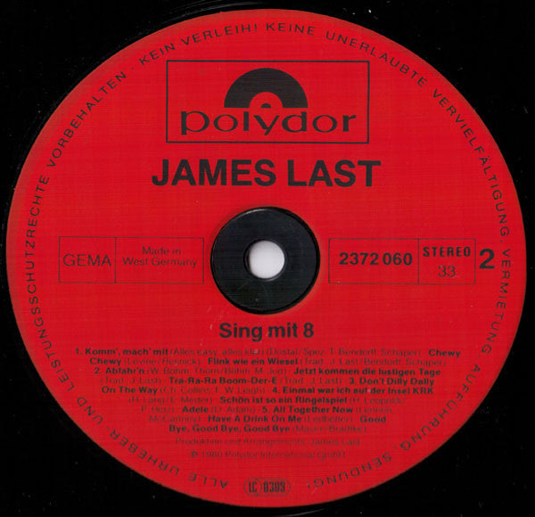 James Last - Sing Mit 8 - ... Und Ab Geht Die Feuerwehr! (LP) 49639 Vinyl LP Goede Staat