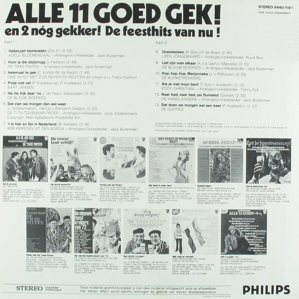 Various - Alle 11 Goed Gek! En 2 Nóg Gekker! (LP) Vinyl LP Goede Staat