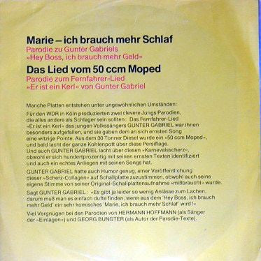 Hermann Hoffmann - Marie - Ich Brauch Mehr Schlaf 21593 Vinyl Singles Goede Staat