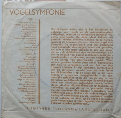 H. van de Werken - Vogel-Symfonie 16335 Vinyl Singles Goede Staat