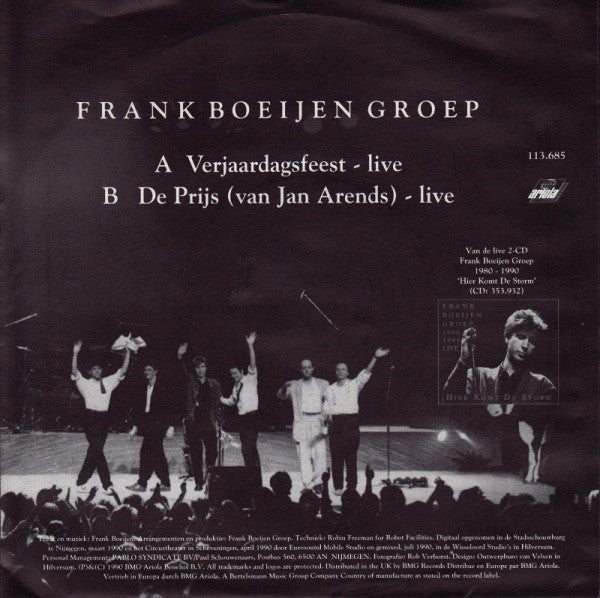 Frank Boeijen Groep - Verjaardagsfeest - Live 33623 Vinyl Singles Goede Staat