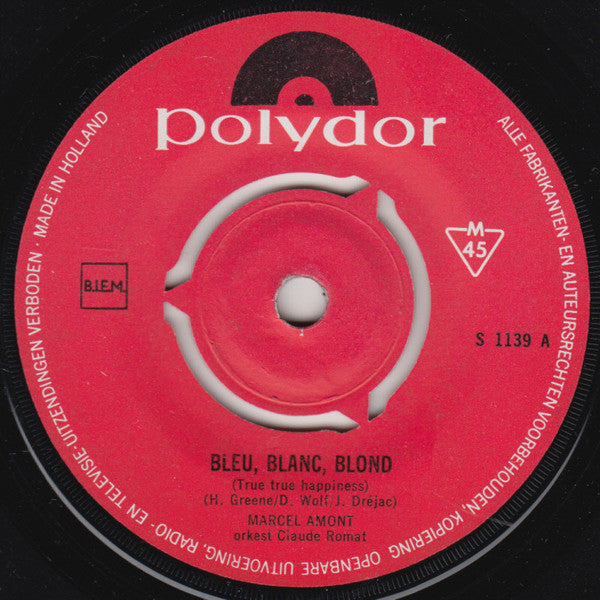 Marcel Amont - Blue Blanc Blond 30937 36170 36929 Vinyl Singles Goede Staat