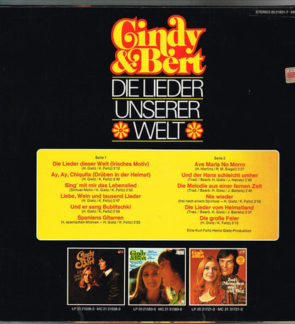 Cindy & Bert - Die Lieder Unserer Welt (LP) 49163 Vinyl LP Goede Staat