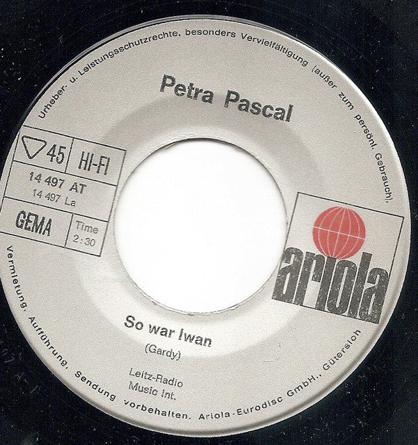 Petra Pascal - So War Iwan 21748 Vinyl Singles Hoes: Generic