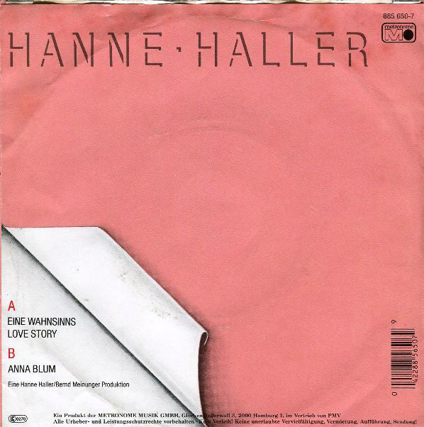 Hanne Haller - Eine Wahnsinns Love Story 21302 Vinyl Singles Goede Staat