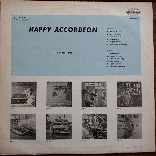 Happy Three - Happy Accordeon (LP) 41456 Vinyl LP Goede Staat