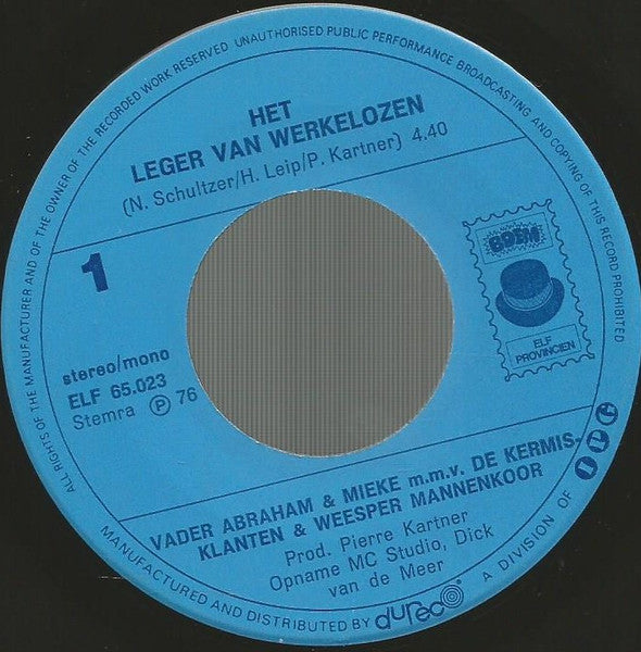 Vader Abraham & Mieke - Het Leger Van Werkelozen 39754 (B) Vinyl Singles B-Keus (B)