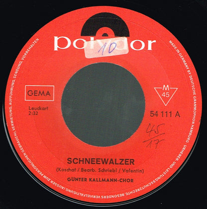 Günter-Kallmann - Chor Schneewalzer 15975 Vinyl Singles Goede Staat