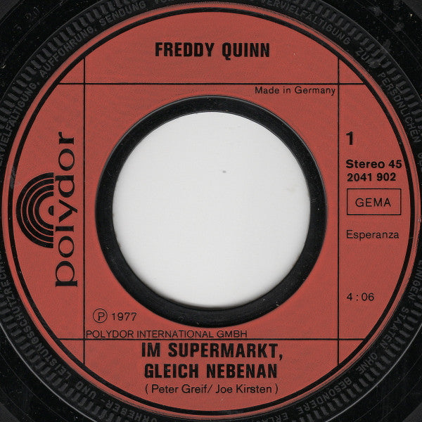 Freddy Quinn - Im Supermarkt, Gleich Nebenan 18790 Vinyl Singles Goede Staat