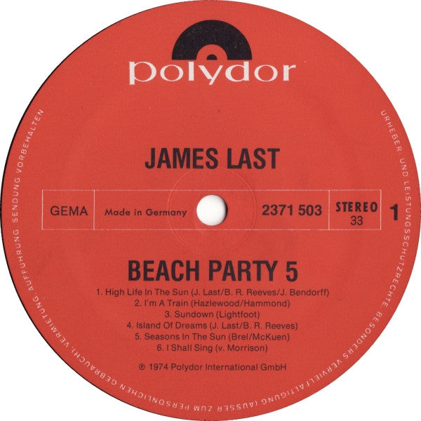 James Last - Beachparty 5 (LP) 41358 Vinyl LP Goede Staat