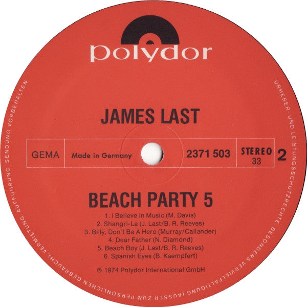 James Last - Beachparty 5 (LP) 41358 Vinyl LP Goede Staat