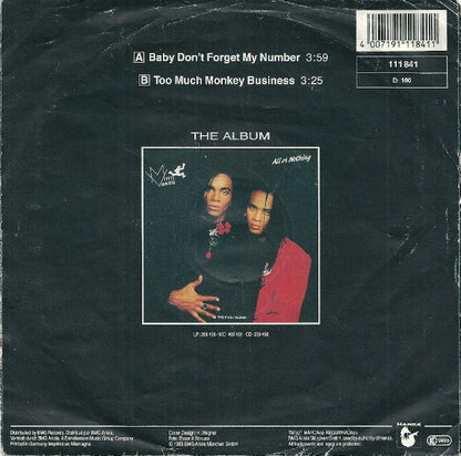 Milli Vanilli - Baby Don't Forget My Number 20496 Vinyl Singles Goede Staat