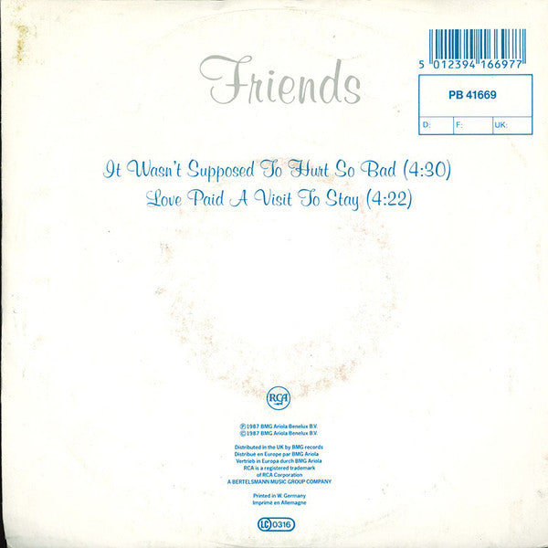 Friends - It Wasn't Supposed To Hurt So Bad 17606 Vinyl Singles Goede Staat