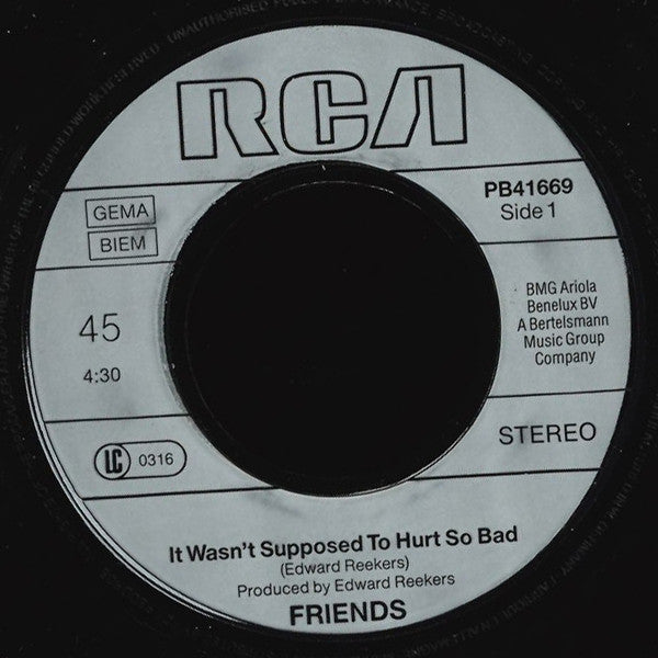 Friends - It Wasn't Supposed To Hurt So Bad 17606 Vinyl Singles Goede Staat