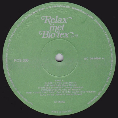 Various  -  Relax With Bio-tex 1972 (LP) 43303 Vinyl LP Goede Staat