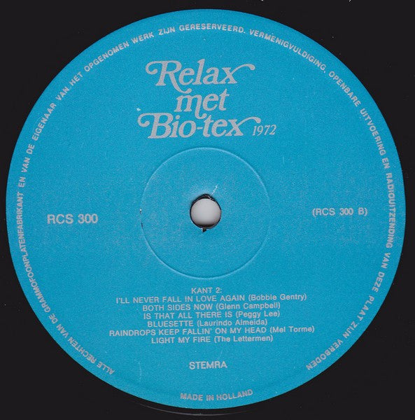 Various  -  Relax With Bio-tex 1972 (LP) 43303 Vinyl LP Goede Staat