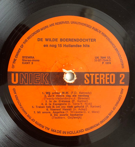 Unknown Artist - De Wilde Boerendochter En Nog 15 Hollandse Hits (LP) 46124 Vinyl LP Goede Staat