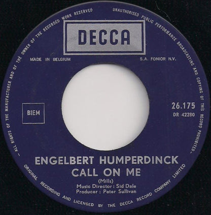 Engelbert Humperdinck - A Man Without Love 15732 19189 Vinyl Singles Hoes: Generic